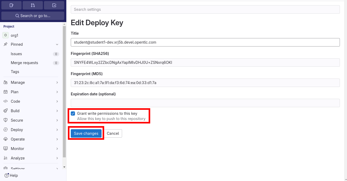 configure gitlab add existing ssh key 3