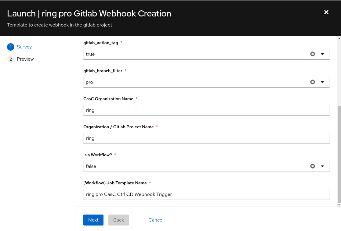 configure webhook launch params pro.2